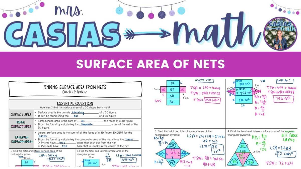answer key surface area of prisms and pyramids worksheet answers