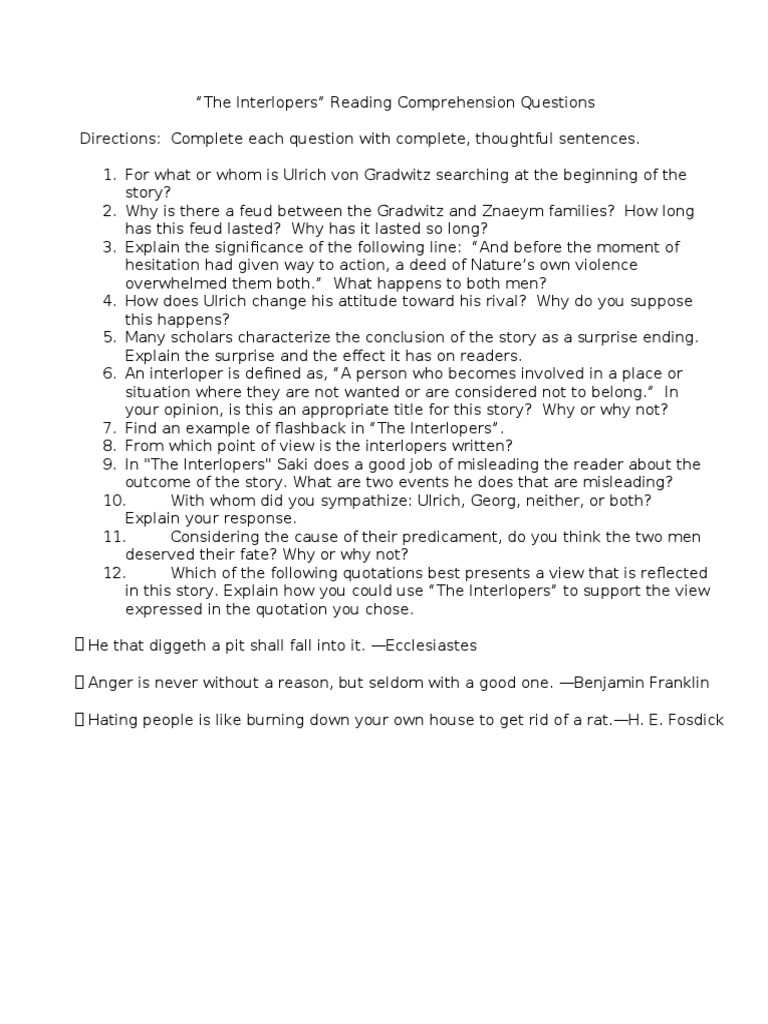 answer key the interlopers worksheet answers