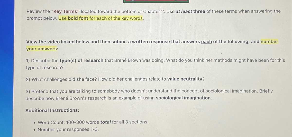 answers to key term review
