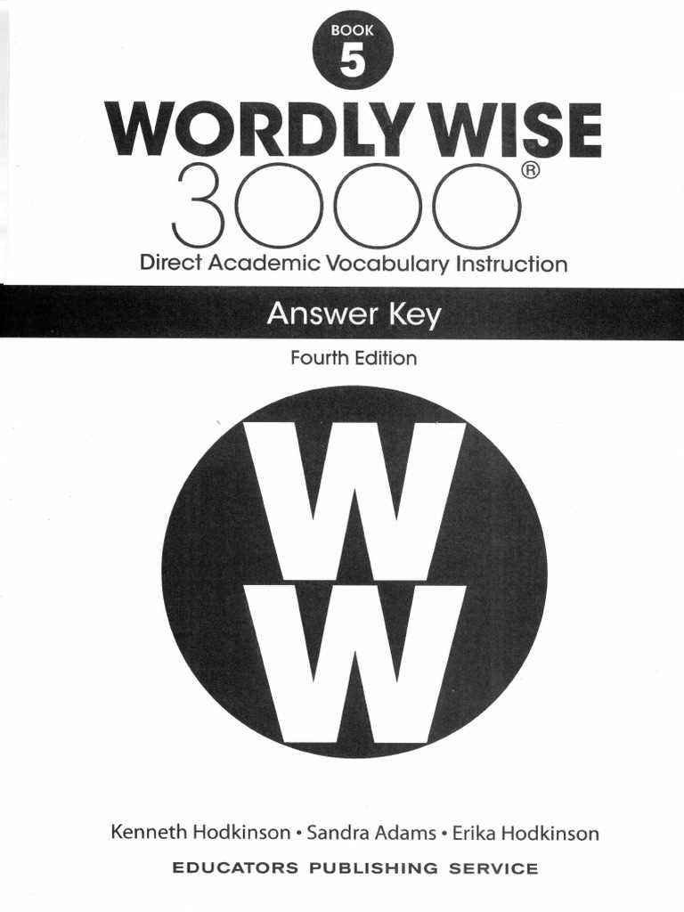 wordly wise 3000 book 5 lesson 3e answer key
