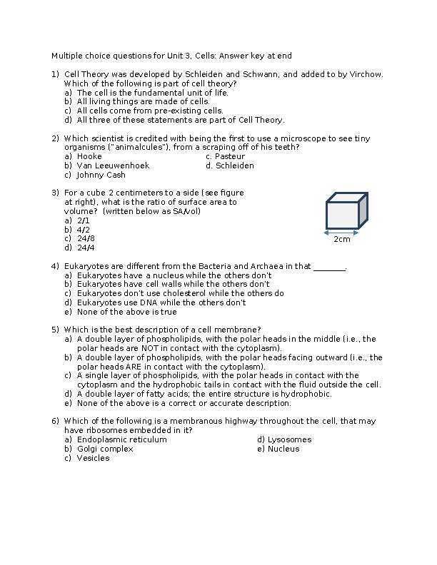 ap biology unit 3 review answer key