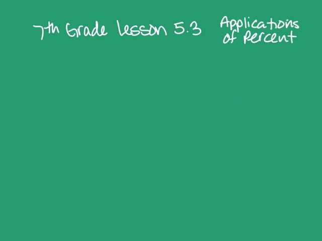 applications of percent worksheet lesson 5 3 answer key