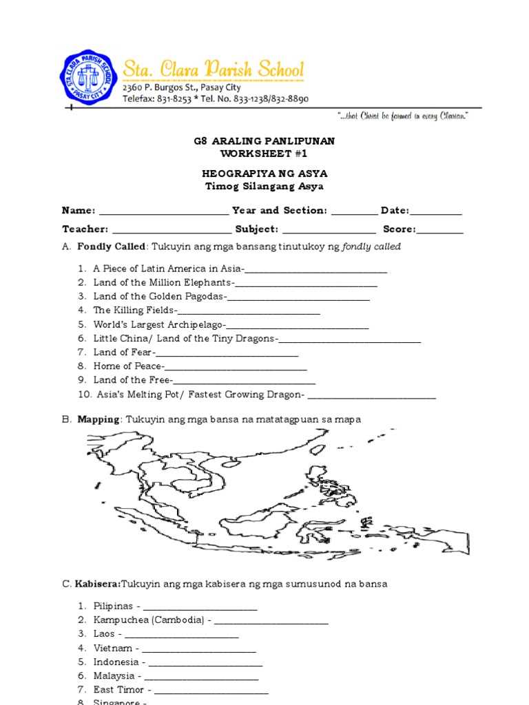 araling panlipunan grade 8 module answer key 2nd quarter