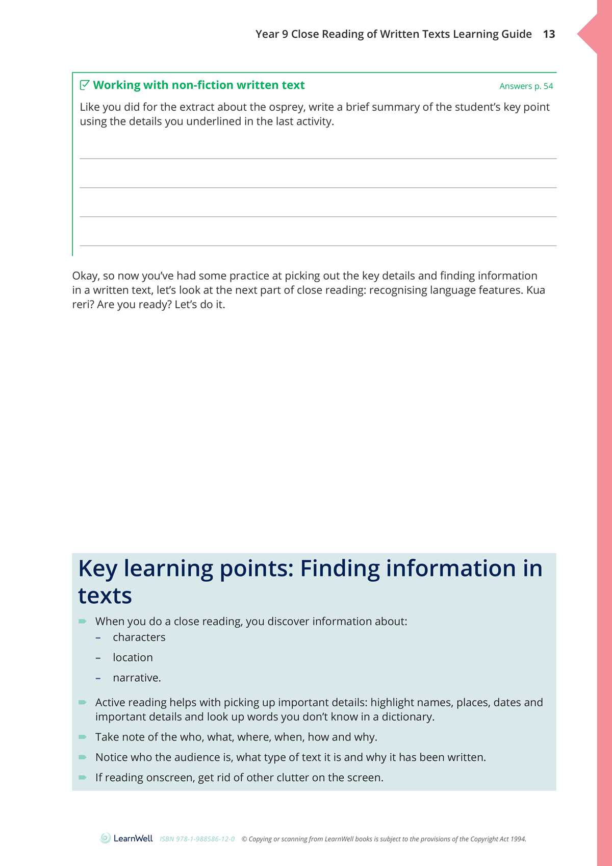 are you ready practice answer key
