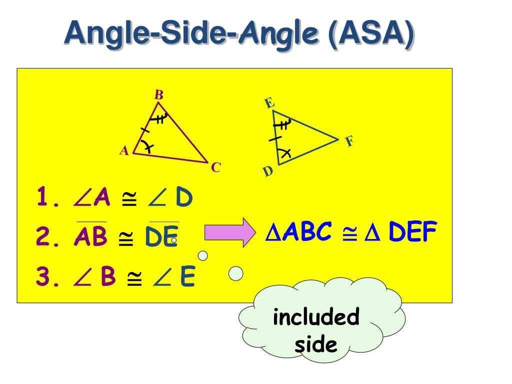 asa triangle congruence lesson 5 2 reteach answer key