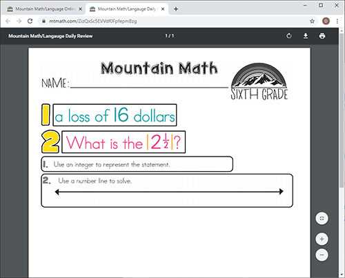 mheonline answers key 6th grade