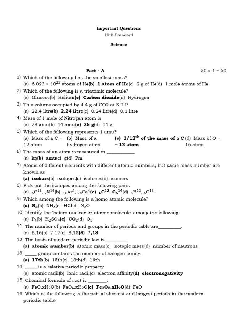 10th samacheer science answer key