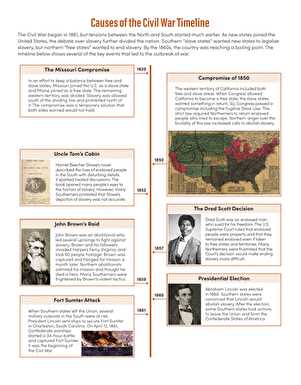 civil war causes worksheet answers key