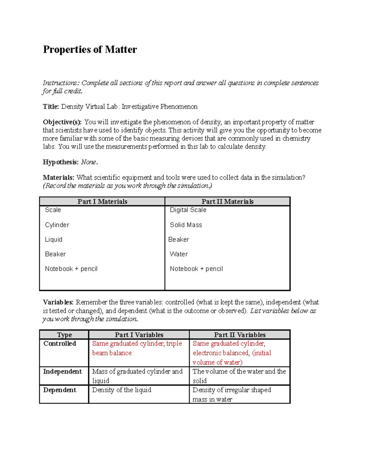 chemistry a study of matter 8.38 answer key