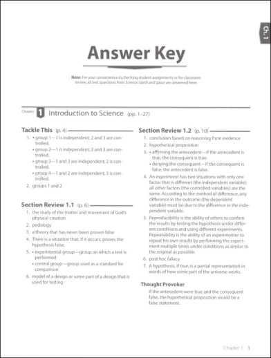 basic skills earth & space science 6 8 answer key