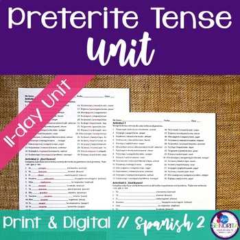 spanish preterite irregular verbs writing exercises answer key mrs senorita