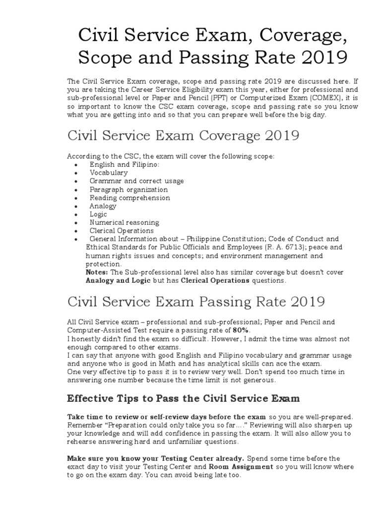 civil service sub professional reviewer with answer key