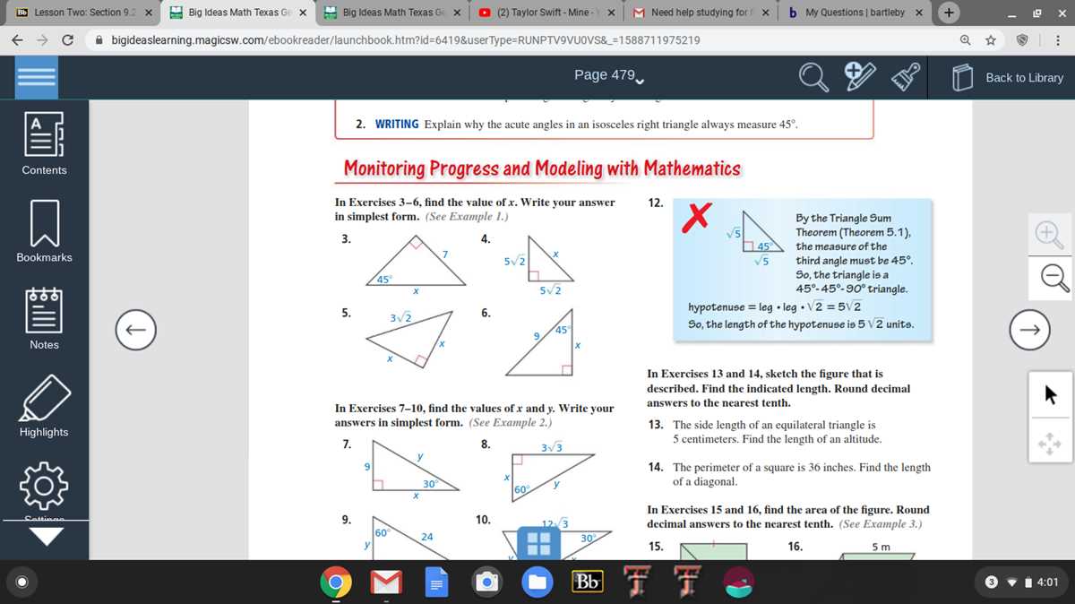 big ideas math chapter 3 answer key