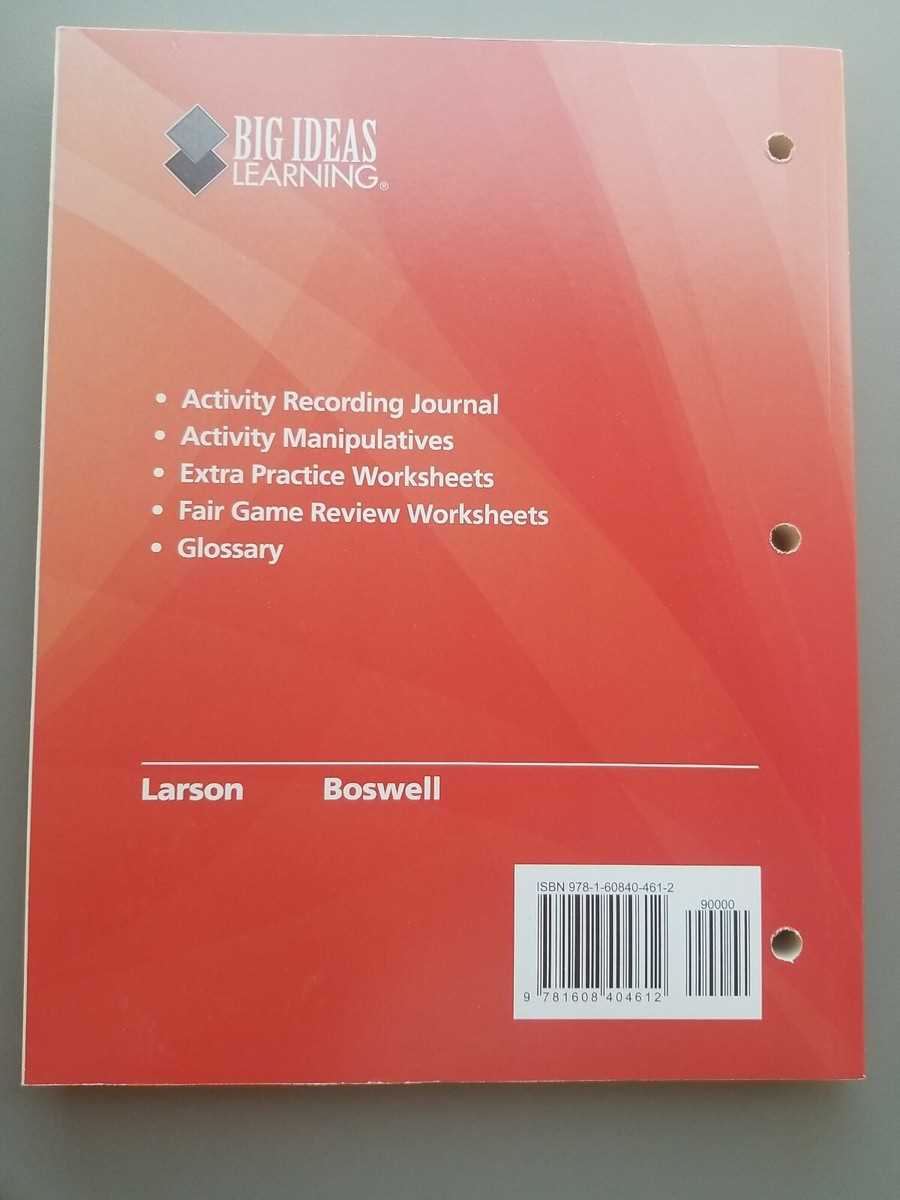 big ideas math red record and practice journal answer key