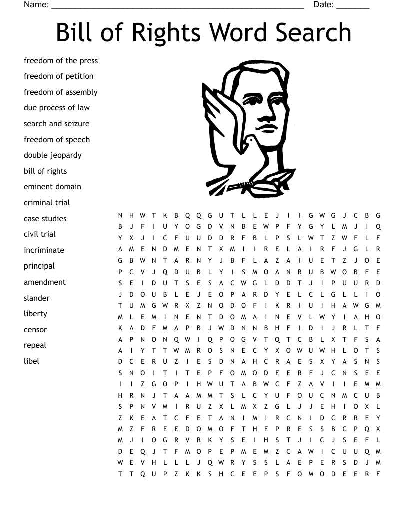 bill of rights organizer answer key