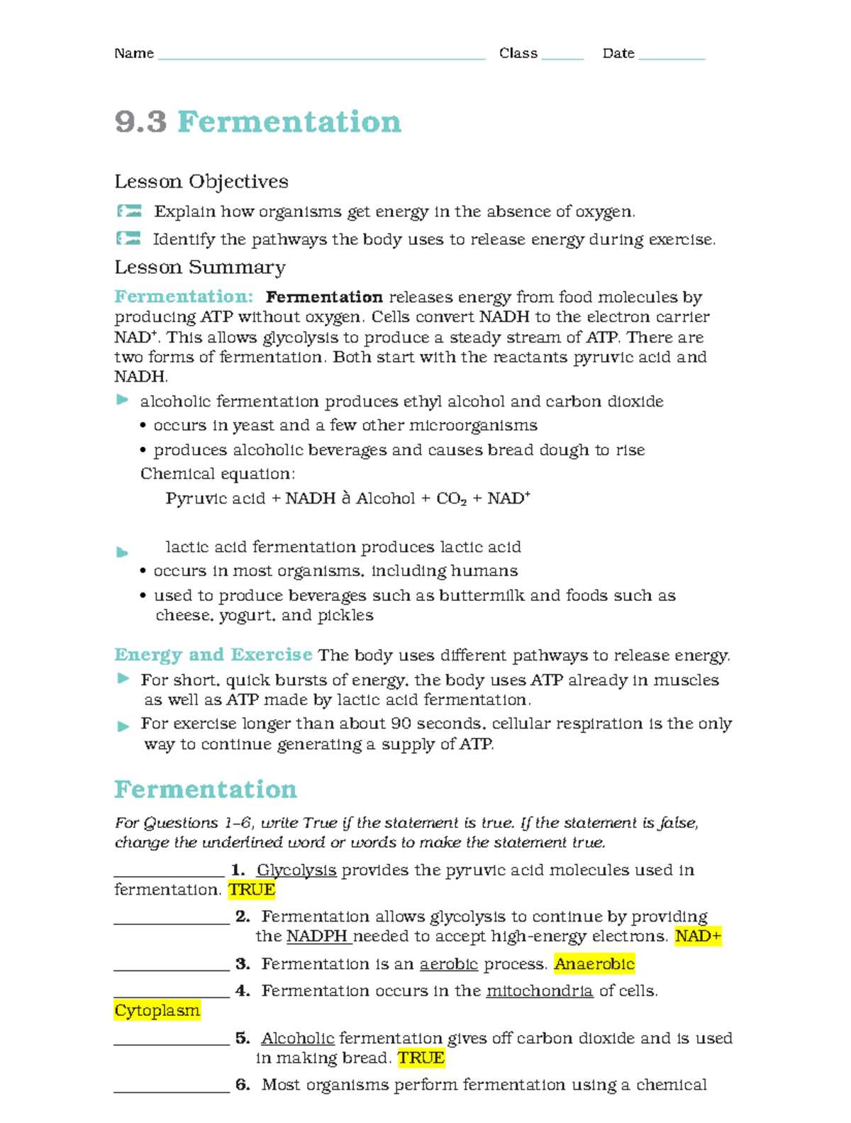 biology chapter 13 vocabulary review answer key