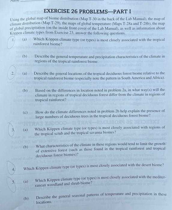 biome distribution lab answer key
