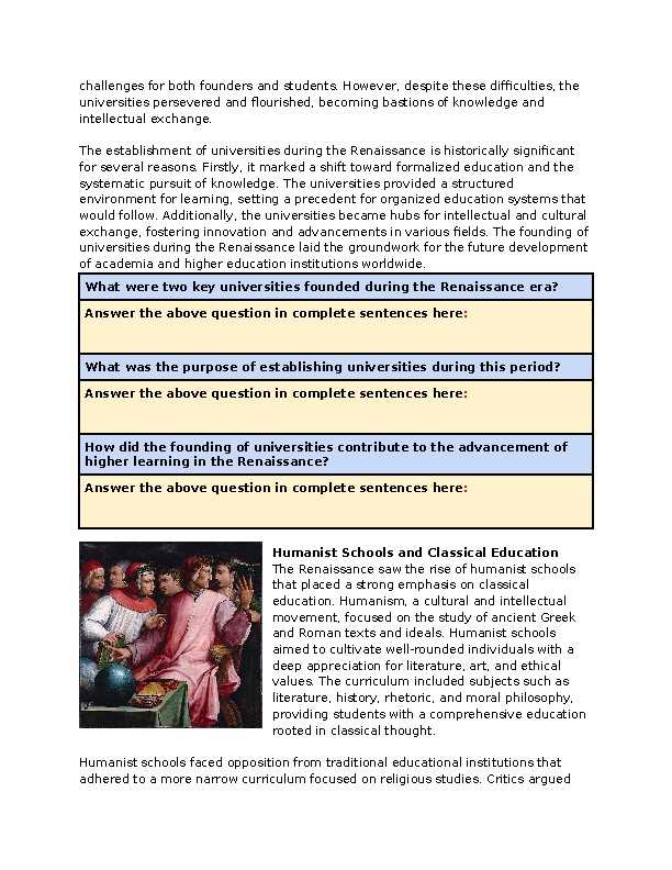 birth of the renaissance worksheet answers key