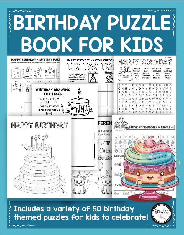 birthday party puzzler answer key