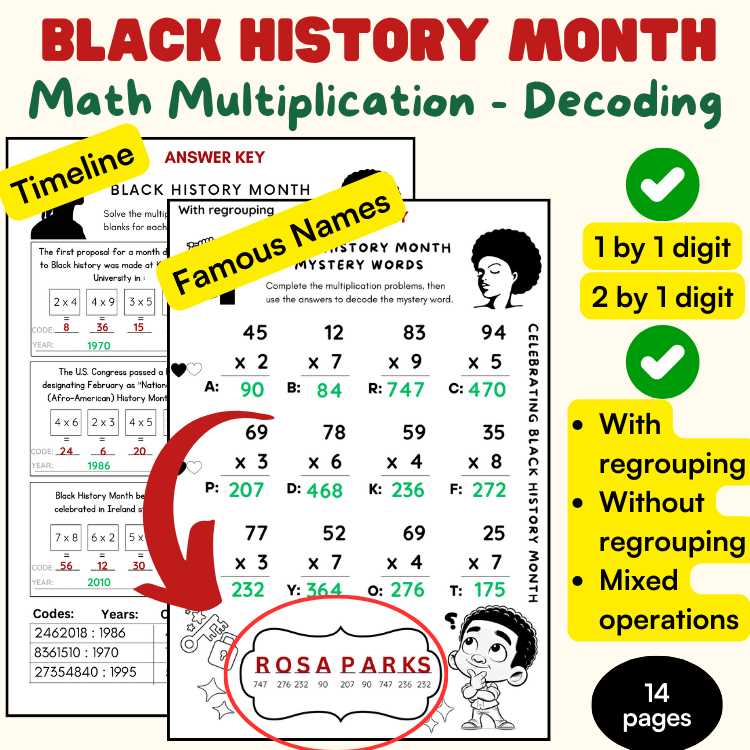 black history month answer key