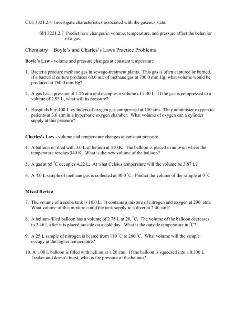 boyles law problems worksheet answer key