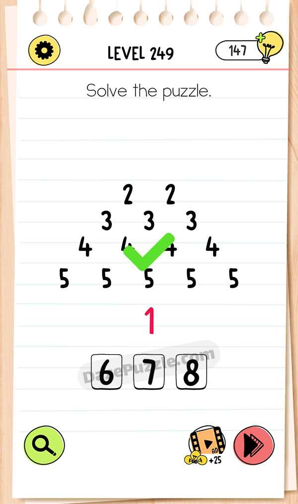 brain test level 147 answer key