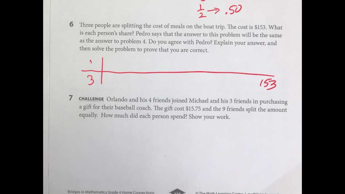 bridges in mathematics grade 3 unit 6 answer key