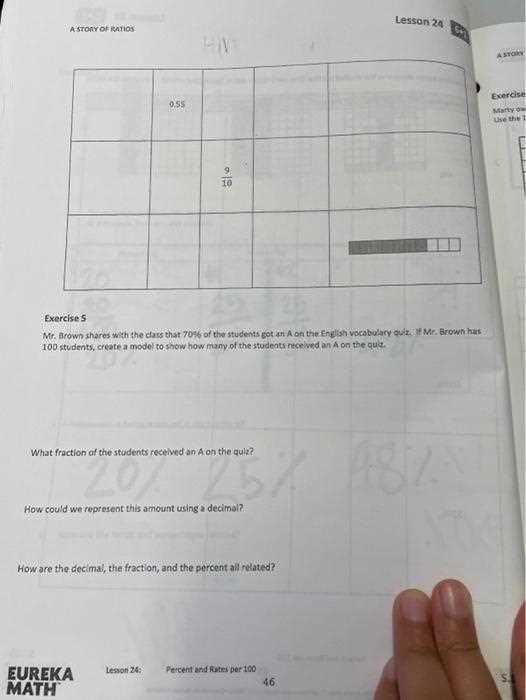 lesson 25 a fraction as a percent answer key