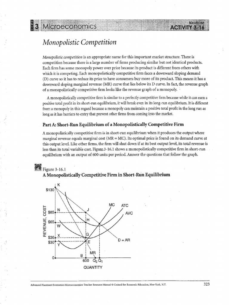 microeconomics lesson 6 activity 40 answer key