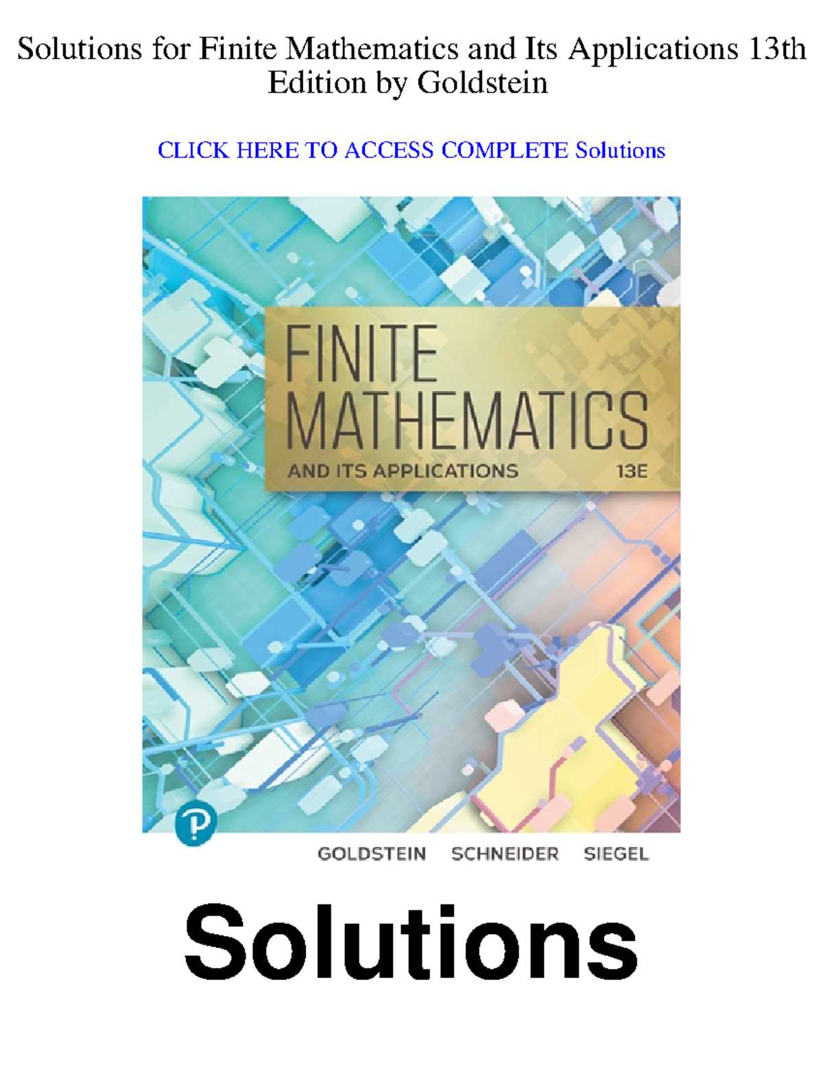 calculus and its applications 13th edition answer key