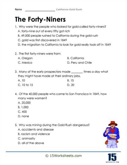 california gold rush escape room answer key