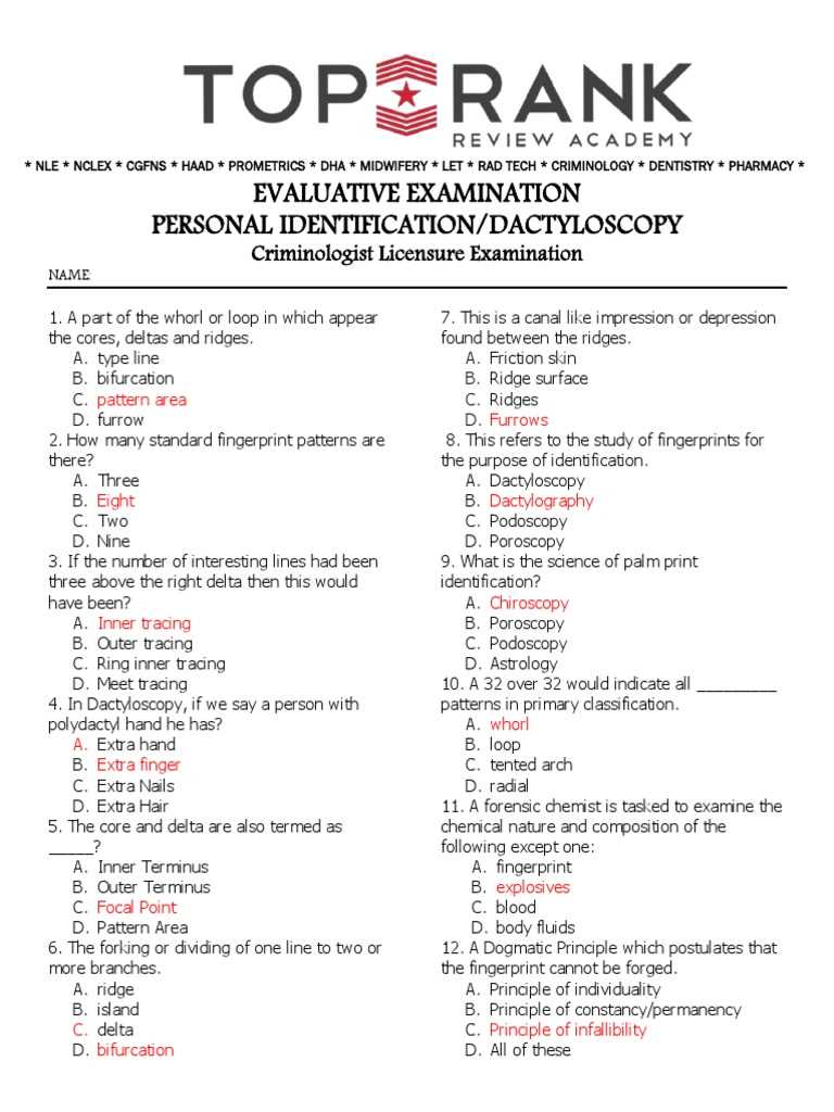 catching killers fingerprints worksheet answer key
