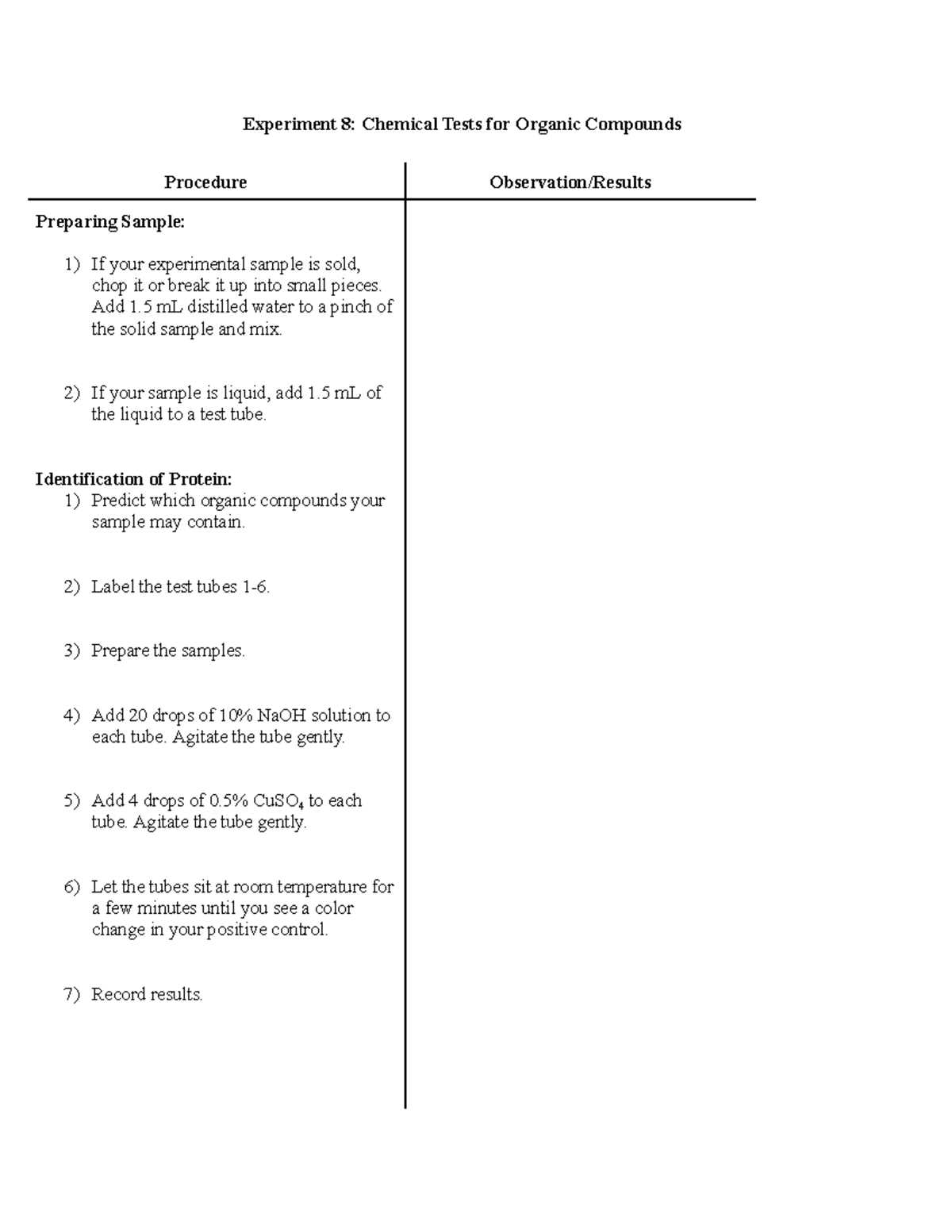 nyu organic chemistry weck answer key