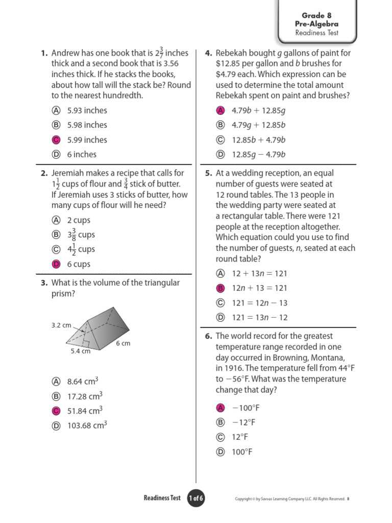 map testlet math grade 8 answer key