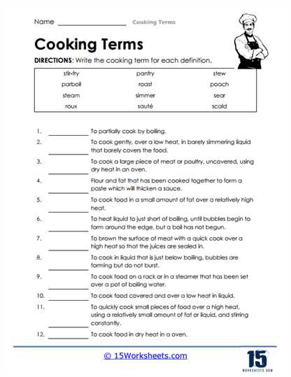 culinary math skills answer key