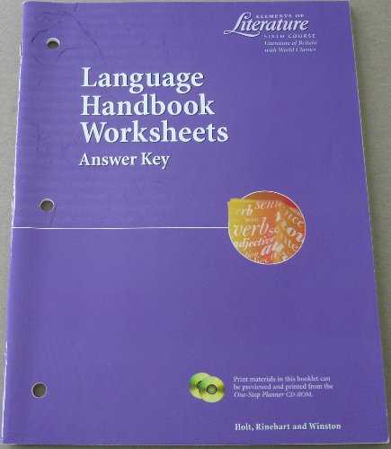 language handbook worksheets answer key grade 12