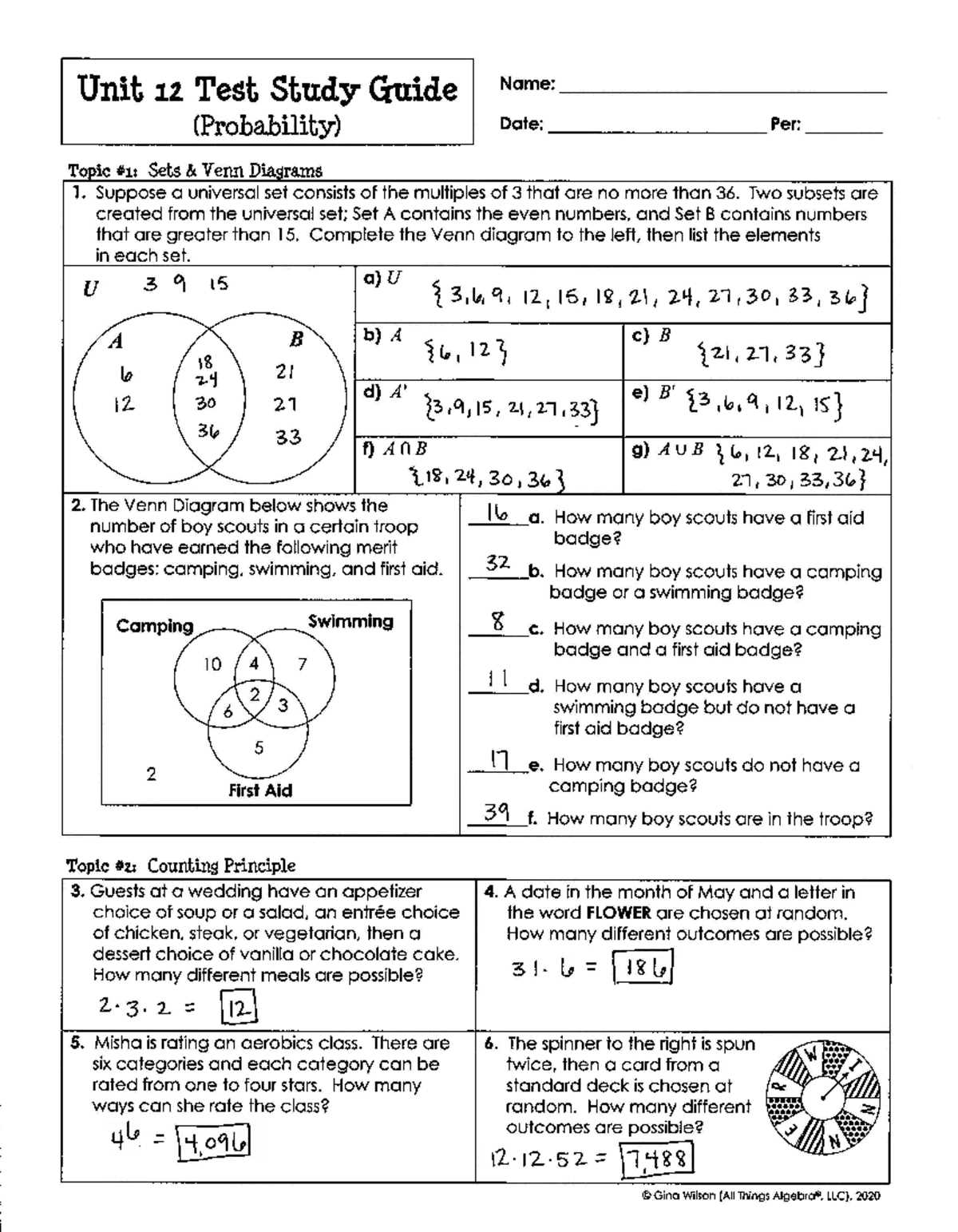 chapter 1 test answer key