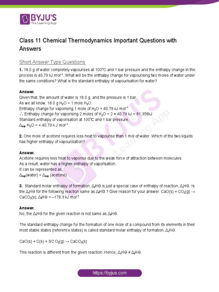 chapter 11 thermochemistry heat and chemical change answer key