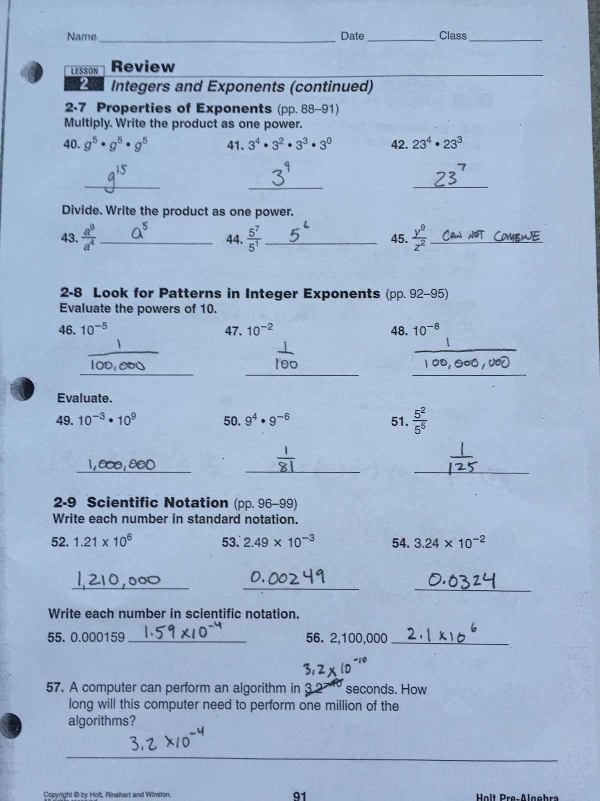 chapter 2 integers answer key 7th grade