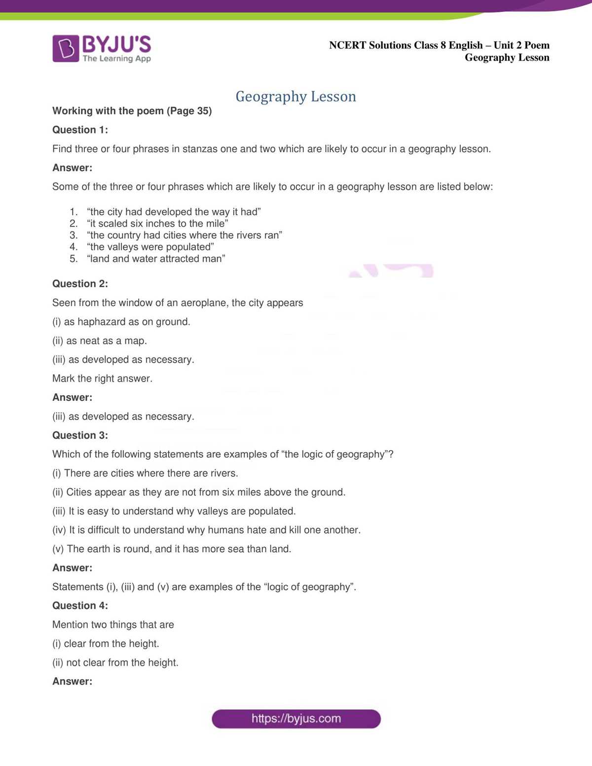 chapter 2 mapping our world answer key