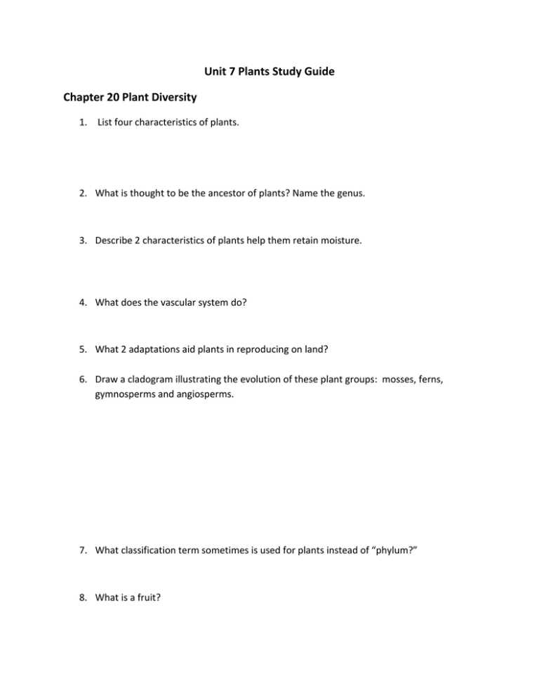 chapter 22 plant diversity reviewing key concepts answer key