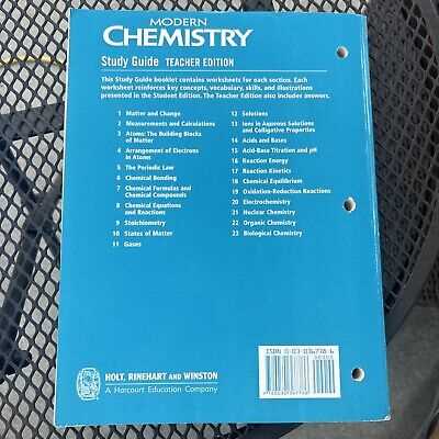chapter 3 matter and change study guide answer key