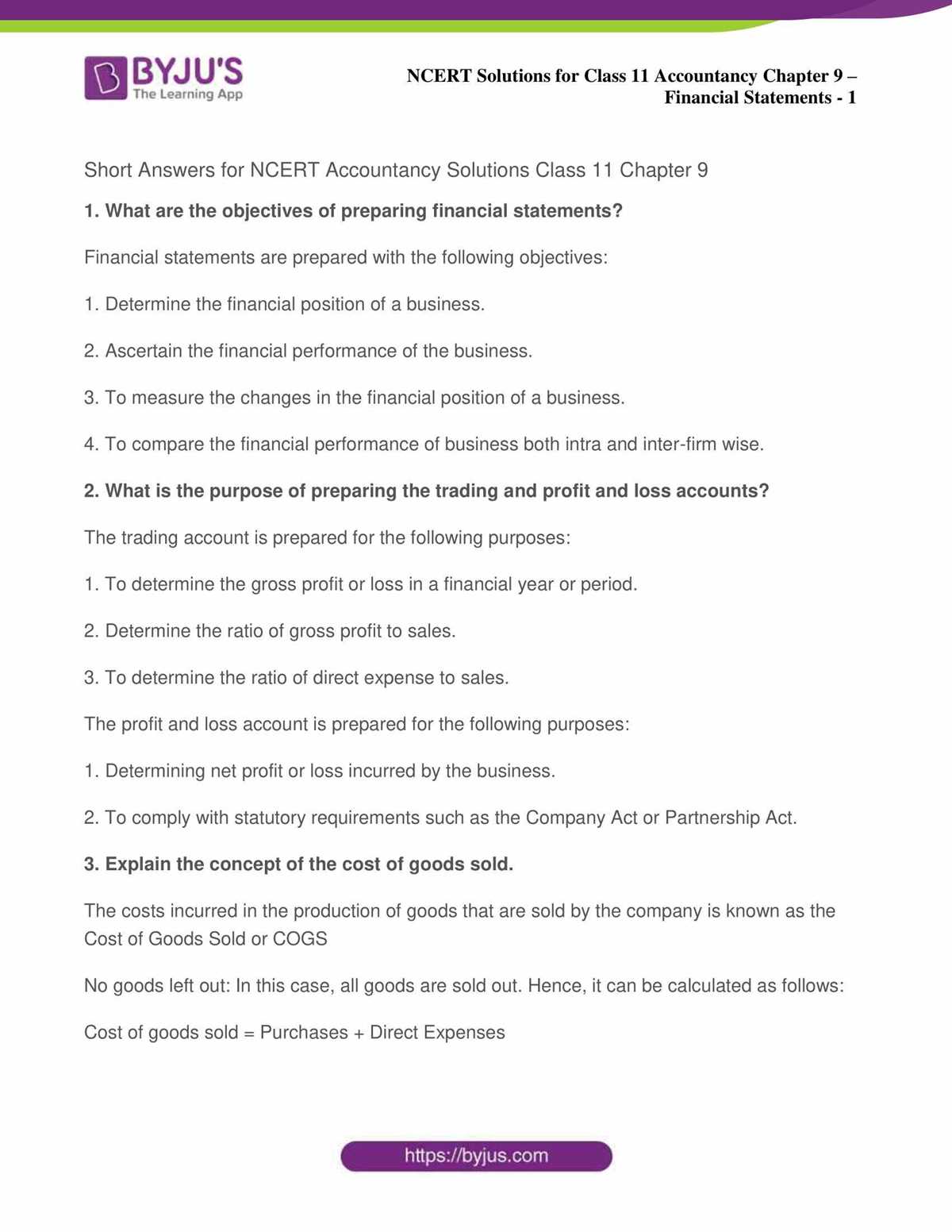chapter 9 financial statements for a sole proprietorship answer key