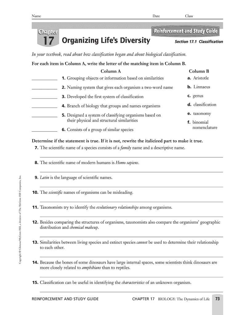 chapter study guide review answer key