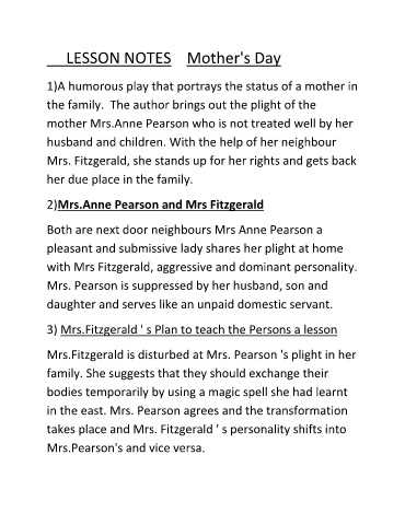 characterizing the narrators mother answer key characterizing the narrators mother answer key