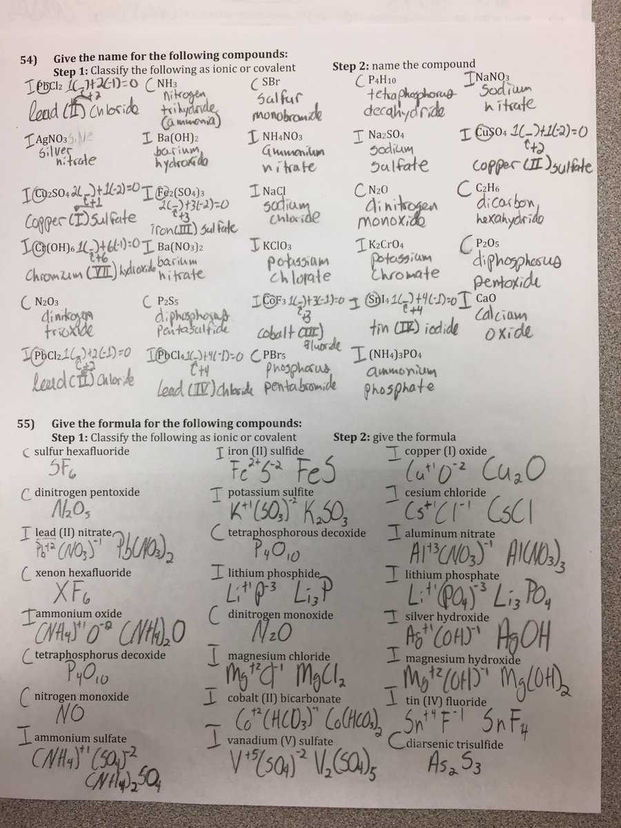chemical bonding test answer key