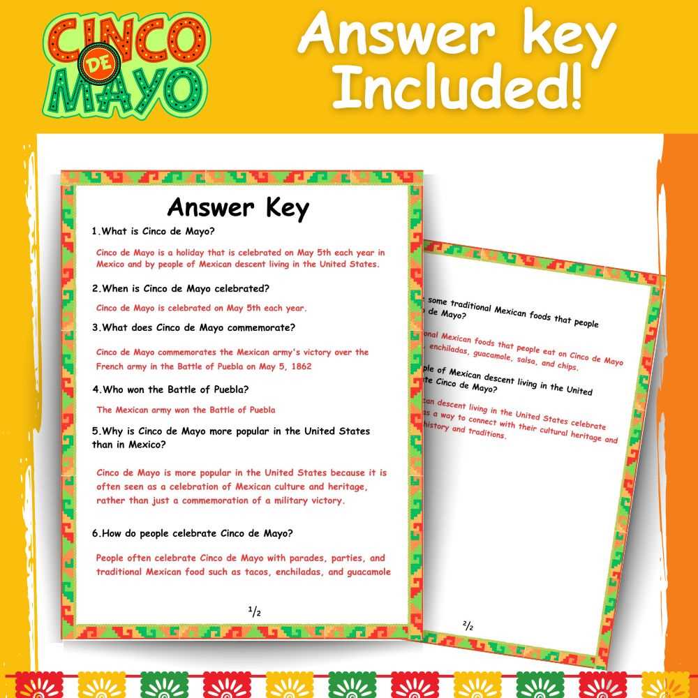cinco de mayo webquest answer key