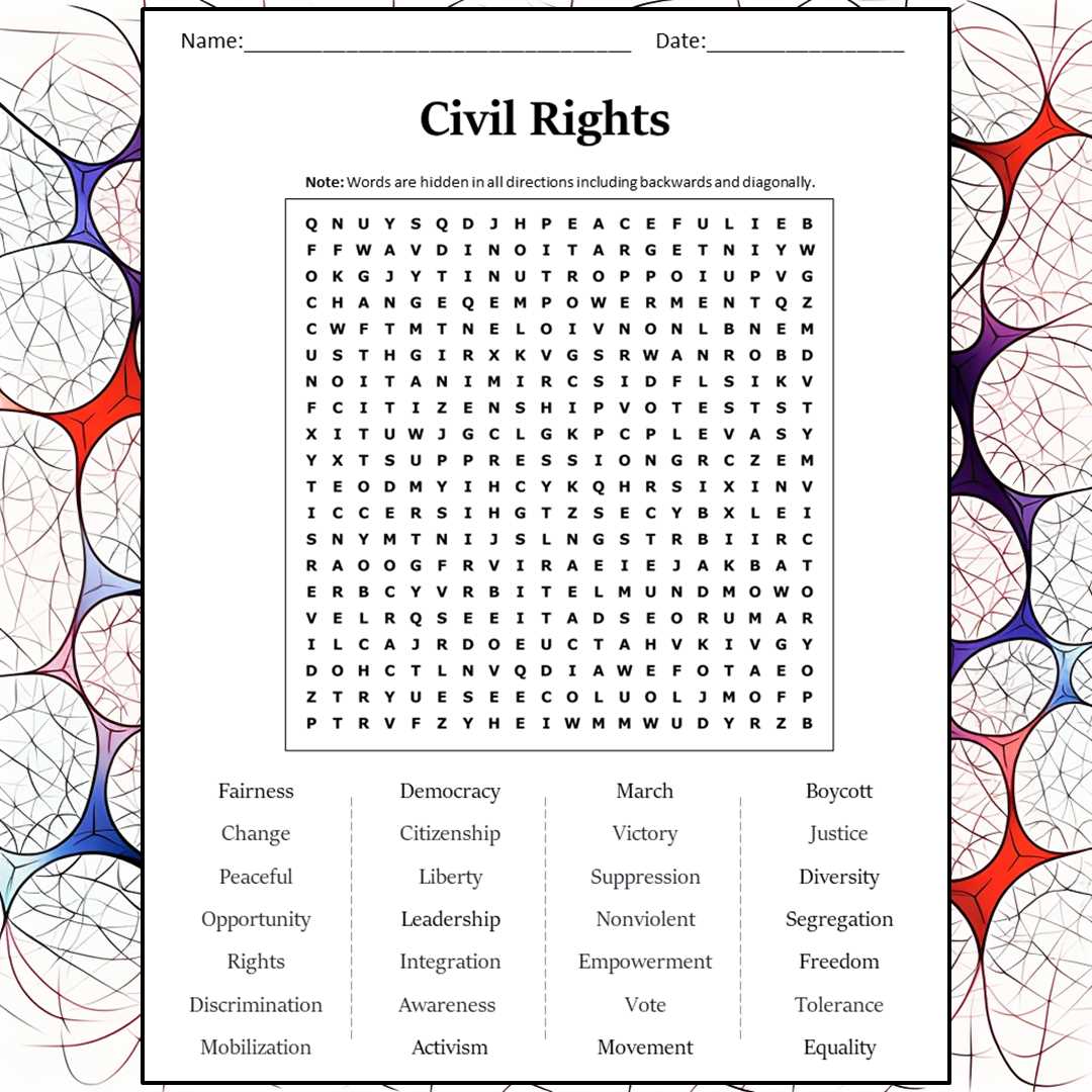 civil rights road trip worksheet answer key