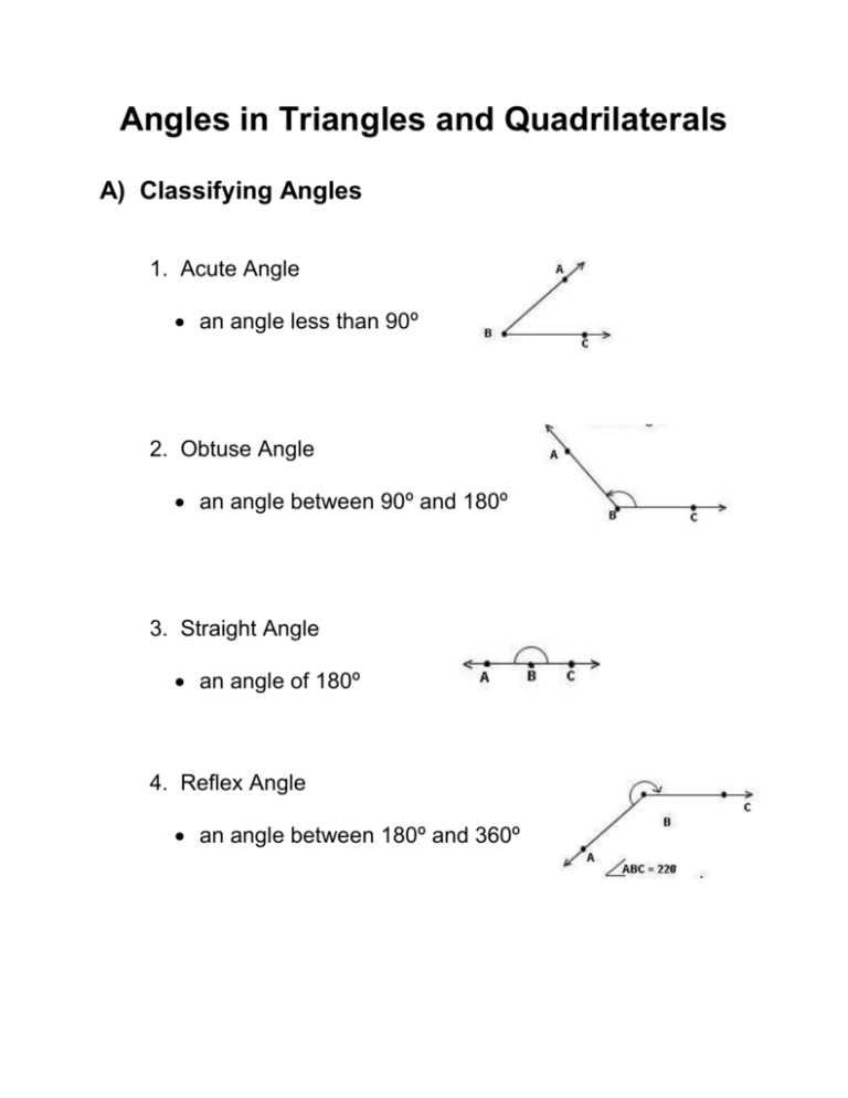 classifying triangles by angles worksheet with answer key