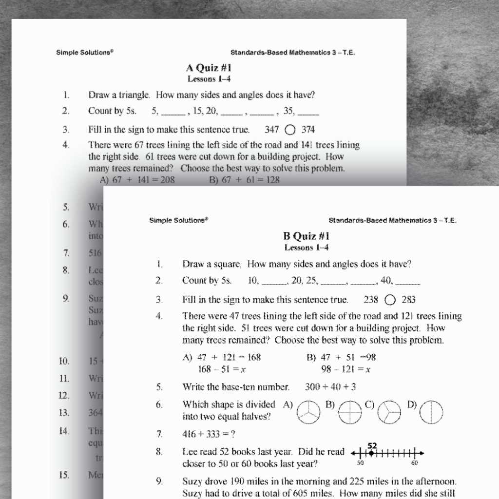 simple solutions math grade 6 answer key